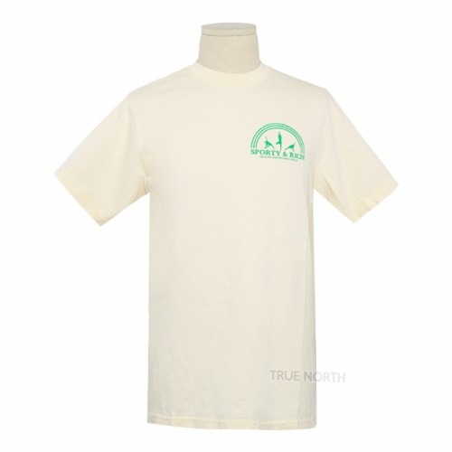 [스포티앤리치] 공용 TS471CR 로고 프린트 반팔 티셔츠 크림