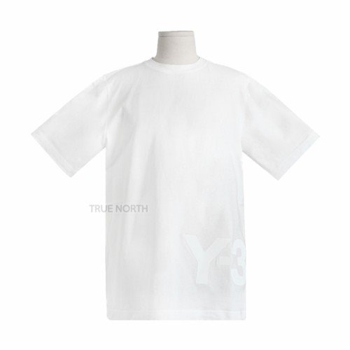 [Y-3] 22SS 공용 HG6094 라지 로고 프린트 반팔 티셔츠 화이트
