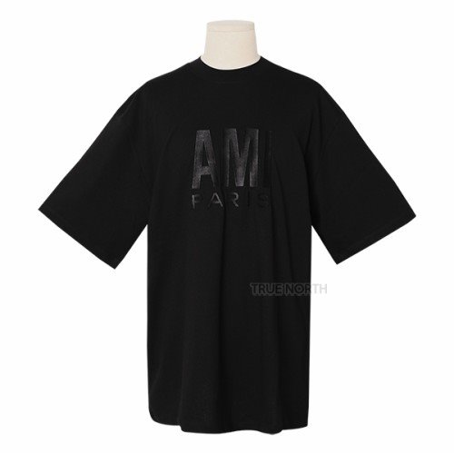 [아미] 22SS 남성 E22UTS003 725 001 로고 프린트 반팔 티셔츠 블랙