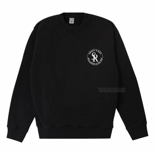 [스포티앤리치] 공용 CR651FB 로고 크루넥 맨투맨 티셔츠 블랙